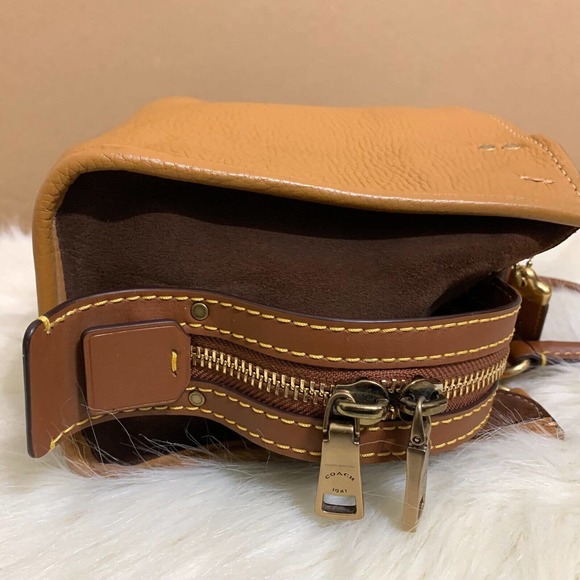 COACH ROGUE 25 Rare Light Saddle Bamboo Leather/Suede 3-way Satchel #21598 C3877 - Picture 14 of 16